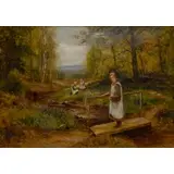 Ernest Walbourn, Bluebells-Time in Devonshire, Oil on canvas