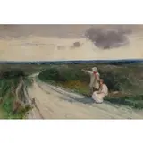 Carlton Alfred Smith, A Shepherd Giving a Resting Girl Directions, Watercolor on paper