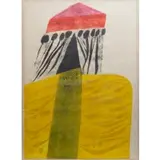 Carol Summers, Arab Tent, Color Woodcut