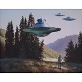 James H. Nichols, Variation IX, Beamship From the Pleiades, Oil on canvas