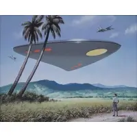 James H. Nichols, Puerto Rico UFO, Oil on canvas