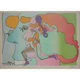 Peter Max, Three Lords and Runner, circa 1973, Lithograph
