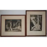 Isaac Friedlander, Stairs, 1953, Two Prints: (i) 'Stairs' 1953