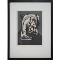 Portraits by Antonio Saura Atarés, 1984, Colored lithograph, sold Feb 2024