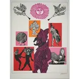Antonio Frasconi, Carnivale, Woodcut and silkscreen