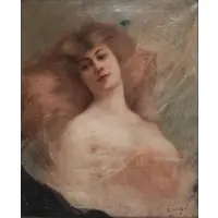 E. Babinsky, Odalisque, Oil on canvas
