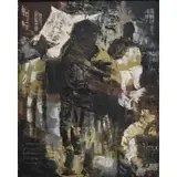 Jesus Ortíz Tajonar, Mother and Child With Figures in Background, Oil on canvas