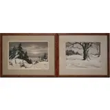 Ronau William Woiceske, Silent Night, Etching, drypoint, and aquatint