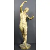 Charles-Arthur Bourgeois, Untitled, Gilt Bronze Sculpture Of A Dancer