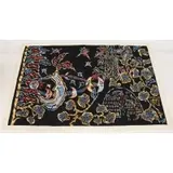 Jean Lurçat, Paris by night, Silkscreen tapestry, ink signed on label verso