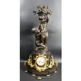 Charles Cumberworth, Magnificent 2 piece clock, The clock signed SUSSE FRERES and the bronze sculpture signed CHARLES CUMBERWORTH