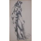 Chaim Gross, To Nelson, Pencil on paper