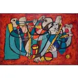 Terence Coyle, Jazz Musicians, Oil on canvas