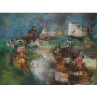 Marcia Marx, Bridal Mazurka, Mixed media on canvas