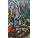 Jacques-Enguerrand Gourgue, Fresh Fish & Vegetables, Oil on canvas
