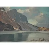 Charles Henry Contencin, Lac Cornu, Oil on board