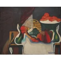 Still Life with Birds by Vincent Smith, Oil on canvas, sold Jan 2024