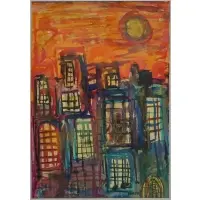 Figure in Window by Vincent Smith, Pen and watercolor on paper, sold Jan 2024
