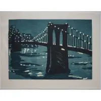 Richard Bosman, Bridges IV, Woodcut