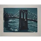 Richard Bosman, Bridges IV, Woodcut