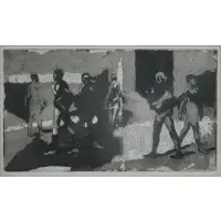 Isabel Bishop, Students Walking, Etching