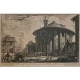 Veduta Del Tempo Di Cibele a Piazza Della Boca by Giovanni Battista Piranesi, Etching, sold Jan 2024