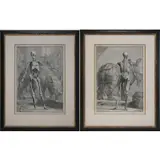 Charles Grignion the Elder, Untitled, Two Anatomical Prints: (i) Skeleton with Rhinoceros, Front View] Plate IV
