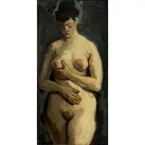 Moses Soyer, Woman's Hand on Breast, Oil on canvas