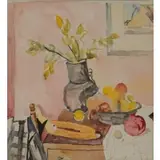 Luigi Lucioni, April 28 1950, Watercolor with pencil