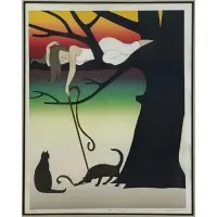 Play by Will Barnet, color lithograph, sold Dec 2023