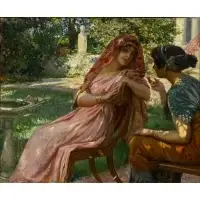 George-Antoine Rochegrosse, The Conversation, Oil on canvas
