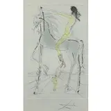 The Beloved is as Fair as a Company of Horses by Salvador Dalí, Etching with color and gold dust, sold Dec 2023
