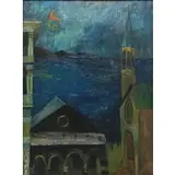 Jane Wilson, The Calm Before the Storm, Oil on artists board