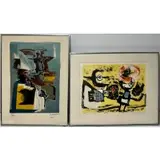Ossip Zadkine, The Man, Colored Lithograph