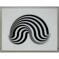 Bridget Riley, 65, Screen print on Plexiglass, incised with signature and date '65' lower left corner