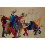 Leo Meierdorff, New Orleans, Watercolor and ink on paper