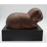 Beniamino Benvenuto Bufano, Untitled, Bronze cat on a wood base