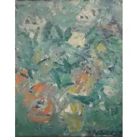 Fred G. Hauck, Abstract composition, Oil on canvas