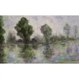 Alfred Zweibel, Untitled, After Monet oil on board