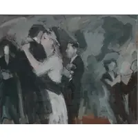 Barbara Hoff, Couples Dancing, Oil on canvas