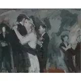 Barbara Hoff, Couples Dancing, Oil on canvas