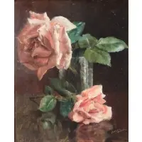 Roger Cartier, Still life, Oil on board