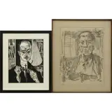 Conrad Felixmüller, Bildnis Carl Sternheim, 1925, Woodcut on Japan paper