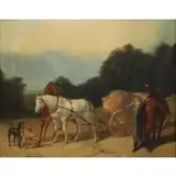 William Ranney, News of the Battle of Lexington, Oil on canvas laid to board