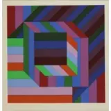 Byss by Victor Vasarely, Screen print in colors on woven paper, sold Nov 2023