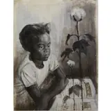 Ernest Crichlow, Portrait of Young Girl, 1965, Oil on paper
