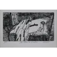 The Moor in Harlem by Vincent Smith, 1965, Etching, sold Nov 2023