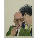 Al Hirschfeld, KOJACK, Gouache on board