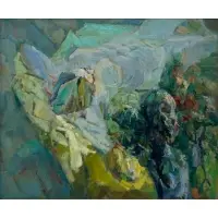 Nude with Skull by Anthony Toney, Oil on canvas, sold Nov 2023