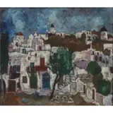 Luis Orozco, Mykonos, Greece, Oil on mansonite